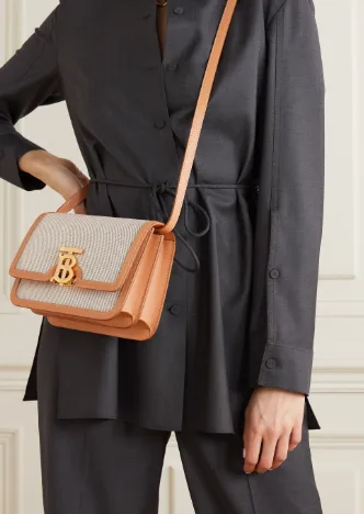 Burberry Small Deri Canvas Çanta