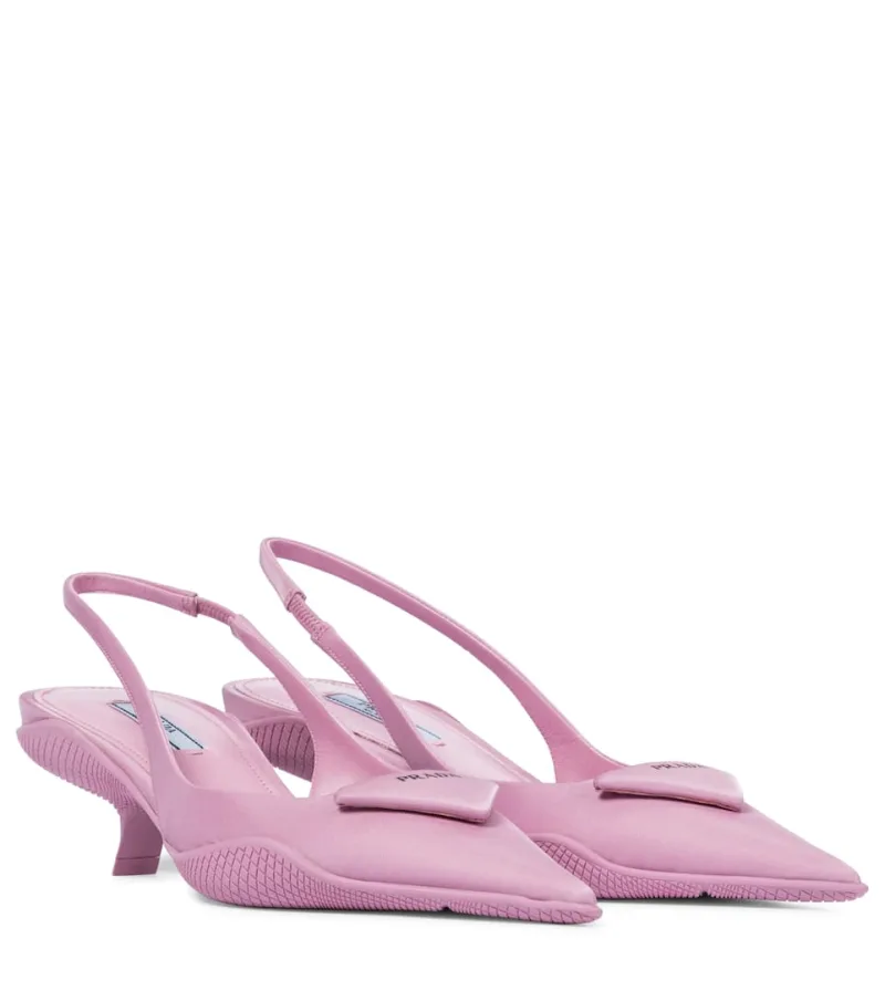 Prada Nylon Pembe Slingback