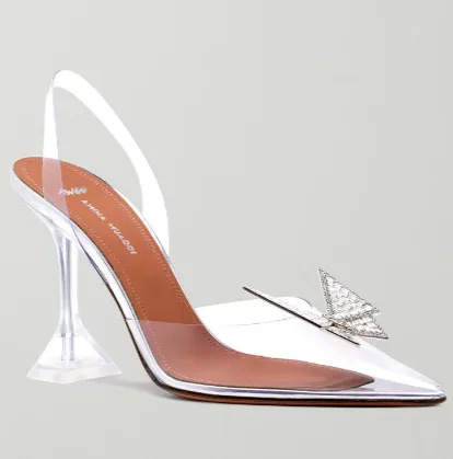 Amina Muaddi PVC Slingback Pump
