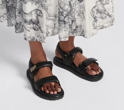 Dior Siyah Bayan Sandalet